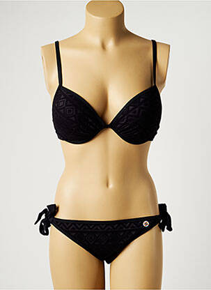 Costum de baie din două piese elasticitate top sutien modelat negru LITTLE MARCEL femeie