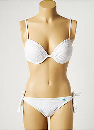 Costum de baie din două piese elasticitate top sutien modelat alb LITTLE MARCEL femeie