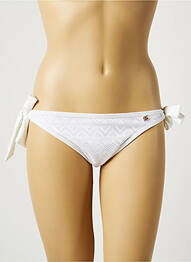 Chiloți de baie efect material satinat bikini alb LITTLE MARCEL femeie