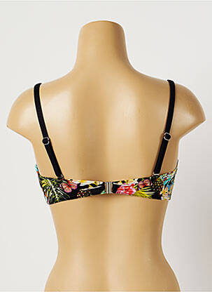 Sutien de costum de baie elasticitate top bentiță negru LPB femeie