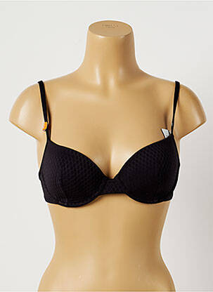 Sutien de costum de baie elasticitate top sutien modelat negru CHERRY BEACH femeie