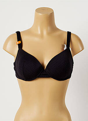 Sutien de costum de baie elasticitate top sutien modelat negru CHERRY BEACH femeie