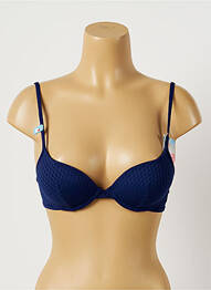 Sutien de costum de baie elasticitate top sutien push-up albastru CHERRY BEACH femeie