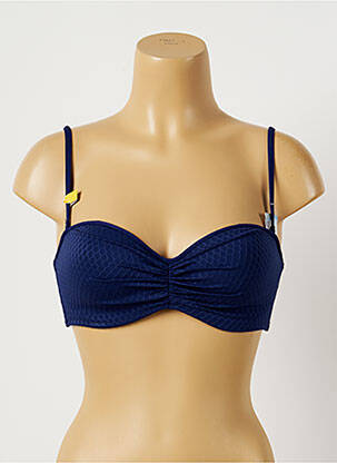 Sutien de costum de baie elasticitate top bentiță albastru CHERRY BEACH femme