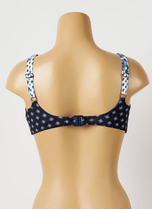 Sutien de costum de baie elasticitate sutien cupe întregi cu decolteu înalt albastru TESSY femme