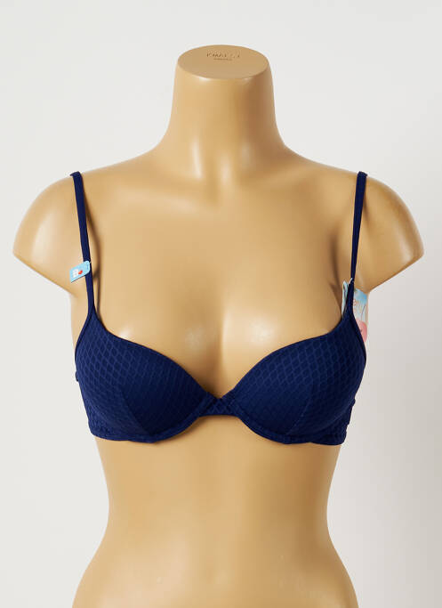 Sutien de costum de baie elasticitate top sutien push-up albastru CHERRY BEACH femme