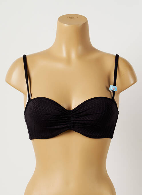 Sutien de costum de baie elasticitate top bentiță negru CHERRY BEACH femme