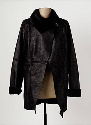 Palton lung negru AMS PURE femeie