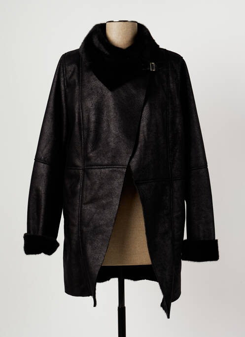 Palton lung negru AMS PURE femeie