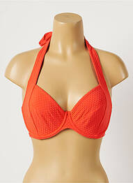 Sutien de costum de baie elasticitate sutien cupe întregi cu decolteu înalt portocaliu PANACHE femme