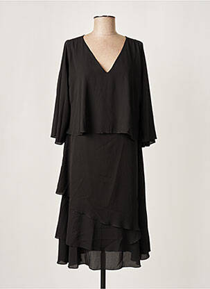 Rochie midi mâneci 3/4 mâneci 3/4 negru MULTIPLES femeie