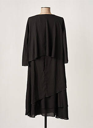 Rochie midi mâneci 3/4 mâneci 3/4 negru MULTIPLES femeie