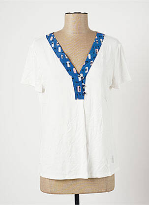 Top alb DIVAS femeie