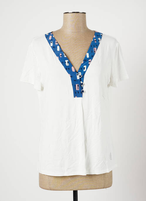 Top alb DIVAS femeie