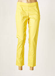 Pantalon 7/8 țesătură poplin mărime normală galben ELEONORA AMADEI femme