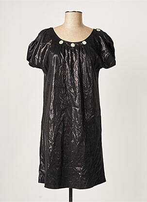 Rochie scurtă mâneci scurte mâneci scurte negru RIVIERES DE LUNE femeie