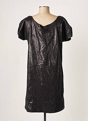 Rochie scurtă mâneci scurte mâneci scurte negru RIVIERES DE LUNE femeie