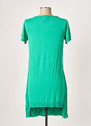 Rochie scurtă mâneci scurte mâneci scurte verde HYBRIS femeie