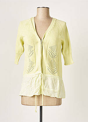 Vestă cu mâneci scurte verde SWEATERHOUSE femeie