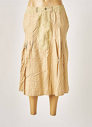 Fustă midi bej O.K.S femeie