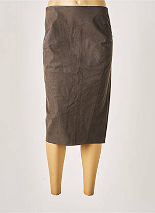 Fustă midi maro LA FABRIQUE femeie