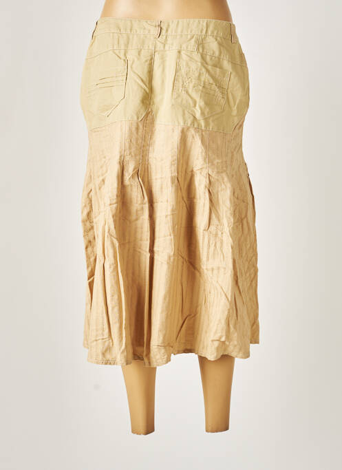 Fustă midi bej O.K.S femeie