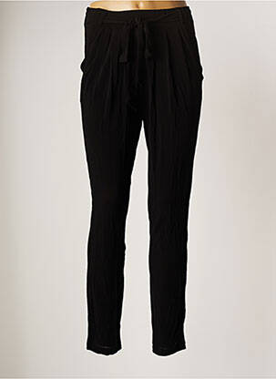 Pantalon slim talie înaltă talie înaltă negru HYBRIS femeie