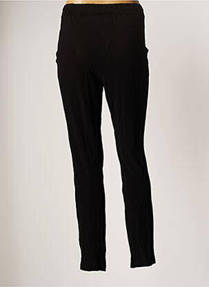 Pantalon slim talie înaltă talie înaltă negru HYBRIS femeie