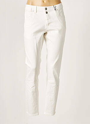 Pantalon slim talie joasă talie joasă alb BROADWAY femeie