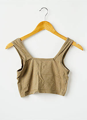Top țesătură jersey fără mâneci verde BOOHOO femeie
