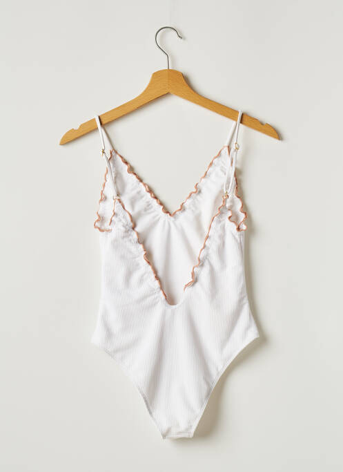 Costum de baie dintr-o singură piesă alb LOVE WAVE femeie