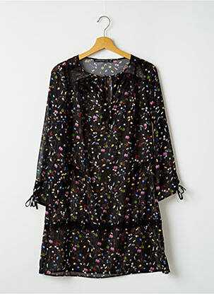 Rochie scurtă croială fluidă mâneci 3/4 negru MADO ET LES AUTRES femeie