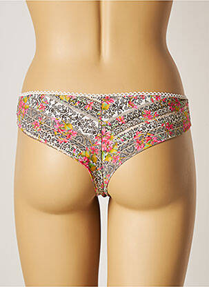 Tanga efect material satinat roz ANTIGEL femeie