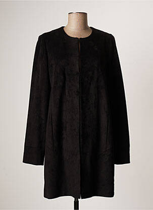 Palton lung negru LAUREN VIDAL femeie