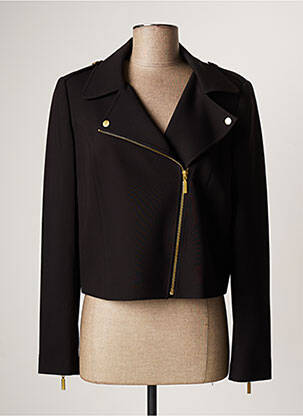 Jachete casual guler tip costum negru LAUREN VIDAL femeie