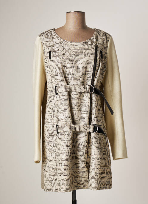 Jachete elegante bej LAUREN VIDAL femeie