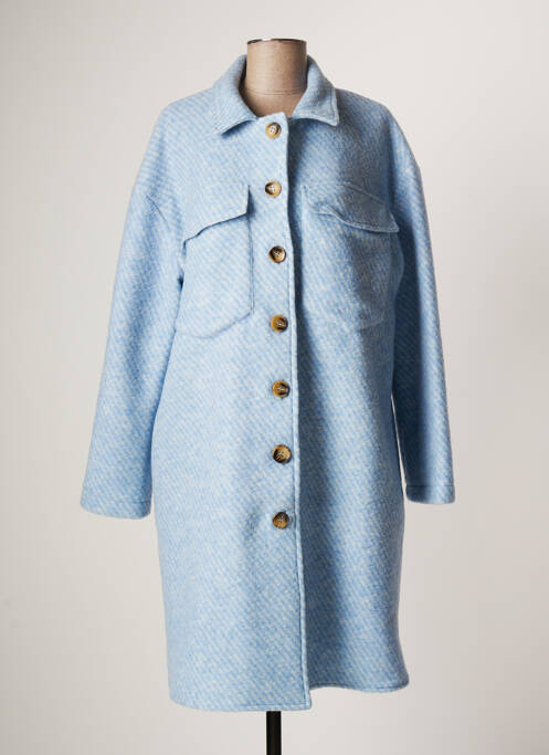 Palton lung albastru LAUREN VIDAL femeie