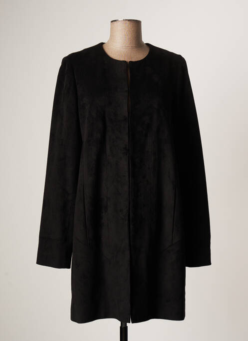 Palton lung negru LAUREN VIDAL femeie