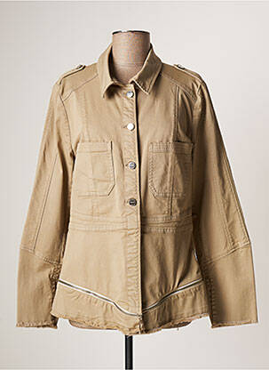 Jachetă de blugi bej LAUREN VIDAL femeie