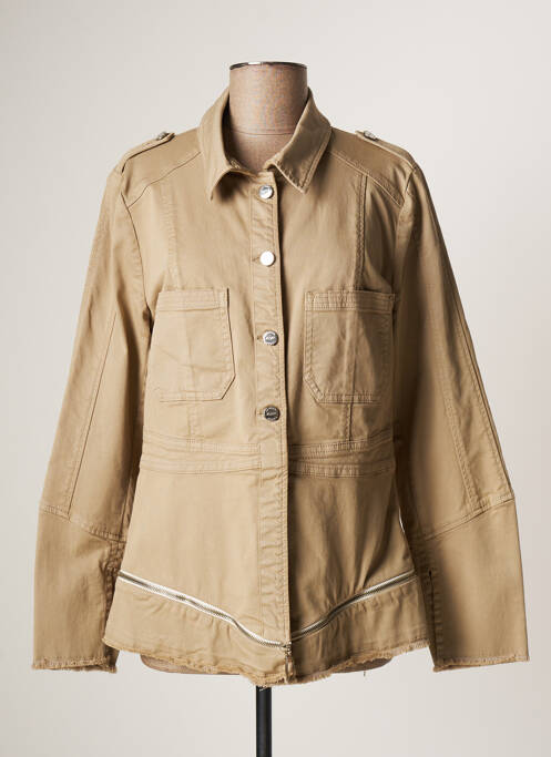 Jachetă de blugi bej LAUREN VIDAL femeie