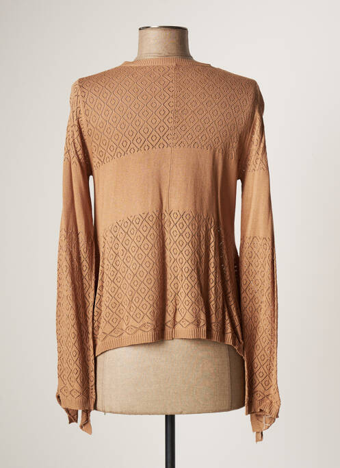 Vestă cu mâneci lungi maro LAUREN VIDAL femeie