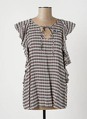 Bluză maro LAUREN VIDAL femeie