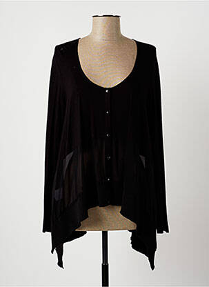 Jachete casual guler rotund negru LAUREN VIDAL femeie