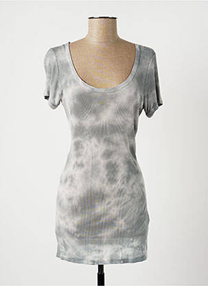 Tunică mâneci scurte gri LAUREN VIDAL femeie