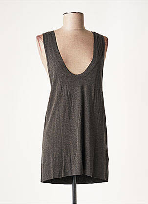 Tunică fără mâneci gri LAUREN VIDAL femeie