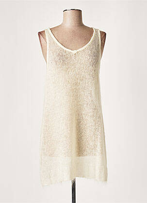 Pulover tunică bej LAUREN VIDAL femeie