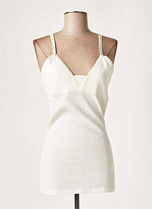 Top croială cambrată bretele subțiri bej LAUREN VIDAL femme