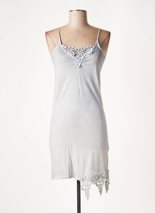 Rochie scurtă gri LAUREN VIDAL femeie