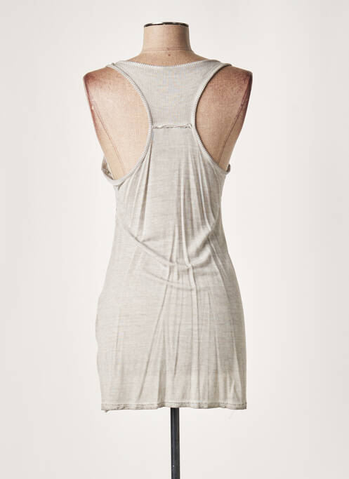 Tunică fără mâneci croială cambrată gri LAUREN VIDAL femme