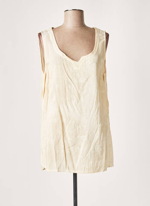 Tunică fără mâneci bej LAUREN VIDAL femeie